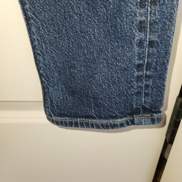 American Eagle Super High Rise Ankle Straight Dark Wash Size 00 Short Stretchy - Picture 5 of 14